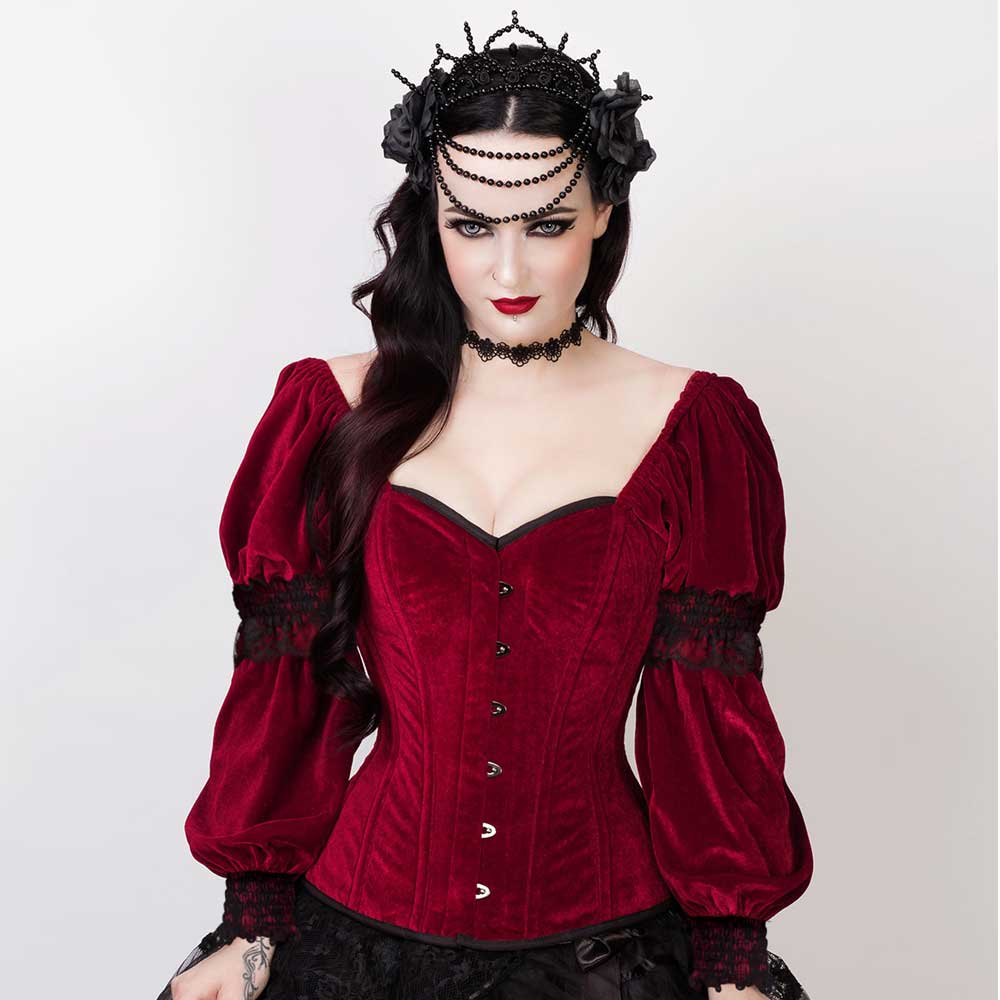 Attitude Corsets - Tibanna Overbust korset - Rood